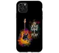 in Jesus Name I Play Guitar Christian Guitarists God Faith Coque pour iPhone 11 Pro Max