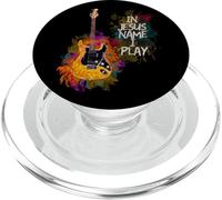 in Jesus Name I Play Guitar Christian Guitarists God Faith PopSockets PopGrip pour MagSafe