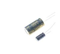 In-line aluminum electrolytic capacitor 330UF Green Gold High Frequency 10V 16V 25V 35V 50V 100V 250V 400V 450V AUOQKQUT(25V HF 8x12 20pcs)