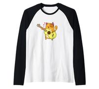 in Love Cat Joue de la Guitare Manche Raglan