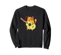in Love Cat Joue de la Guitare Sweatshirt