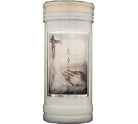 IN Loving Memory Bougie 72 Heures Burn Prière Saint Catholique 15cm Blanc