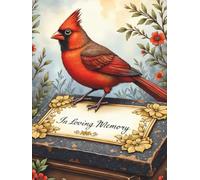 In Loving Memory: Celebration of Life Funeral Guest Book: Red Cardinal Memorial Service Sign In Book for Guests to Share Messages, Memories, and Condolences | Sympathy Keepsake for Family and Friends