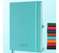 IN-LUXPRO Agenda 2025 2026: Agenda Semainier et Carnet de Notes Grande A4(29 x 21,7 cm) 18 Mois Planner Du Juillet. 25 à Déc. 26 Scolaire - PU Cuir, Onglets Mensuels, Papier 80g/m² Bleu clair