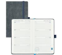 IN-LUXPRO Agenda 2026 2027: De poche Agenda Semainier et Carnet de Notes A6 Petit(16,4x9,5cm)18 Mois Scolaire Planner(Du Juil.26 à Déc.27) -Couverture Rigide en PU Cuir, Papier 80g/m² Gris anthracite