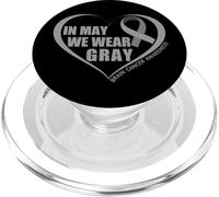 in May We Wear Gray - Brain Cancer Awareness Month 2027 PopSockets PopGrip pour MagSafe