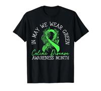 in May We Wear Green Celiaque Disease Month T-Shirt Graphique avec Valeur
