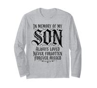 in Memory My Son Always Loved Never Forgotten Forever Missed Manche Longue