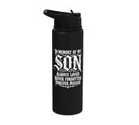 In Memory My Son Always Loved Never Forgotten Forever Missed Stainless Steel Insulated Water Bottle