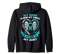 In Memory of my Aunt Ovarian Cancer Cadeau commémoratif Sweat à Capuche