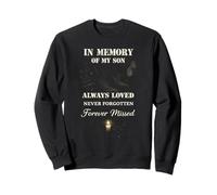 in Memory of My Son Always Loved Forever Missed Son Memorial Sweatshirt