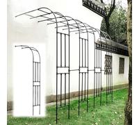 in Metallo Nero a Mezza Altezza - Gr da Giardino con Traliccio per Piante anti e Fiori | Archi per Matrimoni all'aperto, Kit per con Palloncini, perato da giardin