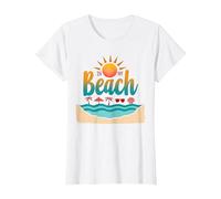 in My Beach : Tropical Paradise Summer Vacation T-Shirt, Femme, Blanc, XL