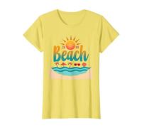 in My Beach : Tropical Paradise Summer Vacation T-Shirt, Femme, Citron, XL