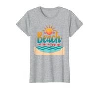 in My Beach : Tropical Paradise Summer Vacation T-Shirt, Femme, Gris Chiné, XXL