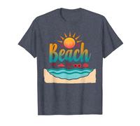 in My Beach : Tropical Paradise Summer Vacation T-Shirt, Homme, Bleu Chiné, S