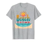 in My Beach : Tropical Paradise Summer Vacation T-Shirt, Homme, Gris Chiné, M