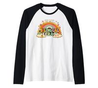 in My Bilingual Era Design Professeur de Langue Double Manche Raglan