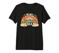in My Bilingual Era Design Professeur de Langue Double T-Shirt Haut de Gamme