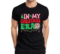 In My Christmas Era Noël disco boule guirlande lumineuse rétro t-shirt homme, Noir , 3XL