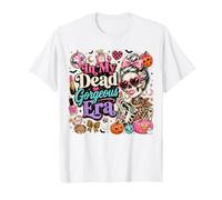 in My Dead Gorgeous Era Squelette Messy Chignon Maman Halloween T-Shirt