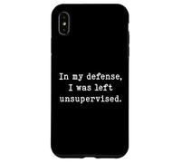in My Defense Humour for Unsupervised Funny Collegers Coque pour iPhone XS Max