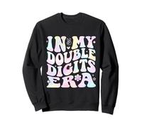 in My Double Digits Era 10 Year Old Girl Tie Dye Sweatshirt