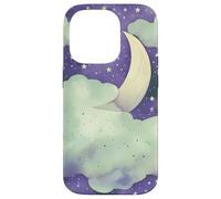 in My Fantasy Era Witchy Green Sage Purple Moon Phases Stars Coque pour iPhone 14 Pro