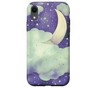 in My Fantasy Era Witchy Green Sage Purple Moon Phases Stars Coque pour iPhone XR