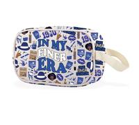 In My Finer Era Trousse de maquillage transparente Bleu roi et blanc, Finer Era Cbag EU, Multifonctionnel