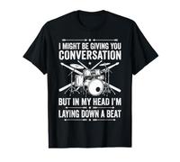 in My Head I'm Laying Down A Beat Kit Batterie Vintage T-Shirt Graphique avec Valeur