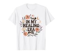 in My Healing Era Rétro Groovy Soins personnels Esthétique Florale T-Shirt