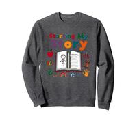 in My Kindergarten Era: Commencer Mon Histoire Sweatshirt, Unisexe pour Adultes, Chiné Foncé, M