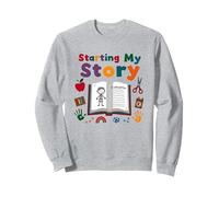 in My Kindergarten Era: Commencer Mon Histoire Sweatshirt, Unisexe pour Adultes, Gris Chiné, XXL