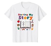 in My Kindergarten Era: Commencer Mon Histoire T-Shirt, Enfant, Blanc, 6 Ans