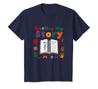 in My Kindergarten Era: Commencer Mon Histoire T-Shirt, Enfant, Bleu Marine, 8 Ans