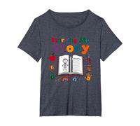 in My Kindergarten Era: Commencer Mon Histoire T-Shirt, Femme Grandes Tailles, Bleu Chiné, 3X