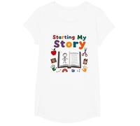 in My Kindergarten Era: Commencer Mon Histoire T-Shirt, Fille, Blanc, L