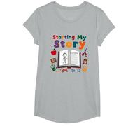 in My Kindergarten Era: Commencer Mon Histoire T-Shirt, Fille, Gris Chiné, M