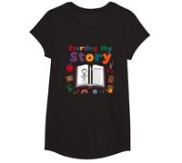 in My Kindergarten Era: Commencer Mon Histoire T-Shirt, Fille, Noir, XS