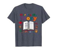 in My Kindergarten Era: Commencer Mon Histoire T-Shirt, Homme, Bleu Chiné, S