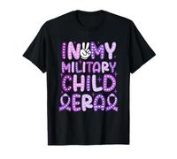 In My Military Child Era Motif floral de paix pour militaires T-Shirt