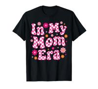 in My Mom Era Groovy Rétro Motif Damier Rose T-Shirt Graphique avec Valeur