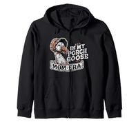 In My Porch Goose Mom Era Quirky Goose Vintage Goose Femme Sweat à Capuche