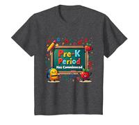 in My Pre-K Era: Period Has Commenced Fun School Citation T-Shirt, Enfant, Chiné Foncé, 2 Ans