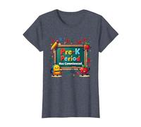 in My Pre-K Era: Period Has Commenced Fun School Citation T-Shirt, Femme, Bleu Chiné, XS