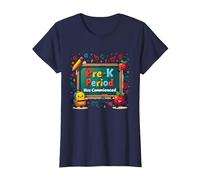 in My Pre-K Era: Period Has Commenced Fun School Citation T-Shirt, Femme, Bleu Marine, XS