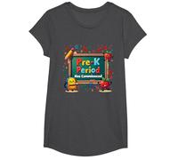 in My Pre-K Era: Period Has Commenced Fun School Citation T-Shirt, Fille, Chiné Foncé, XS