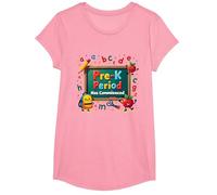 in My Pre-K Era: Period Has Commenced Fun School Citation T-Shirt, Fille, Rose, XS
