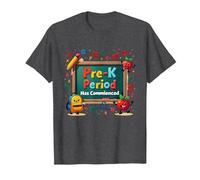 in My Pre-K Era: Period Has Commenced Fun School Citation T-Shirt, Homme, Chiné Foncé, 6XL